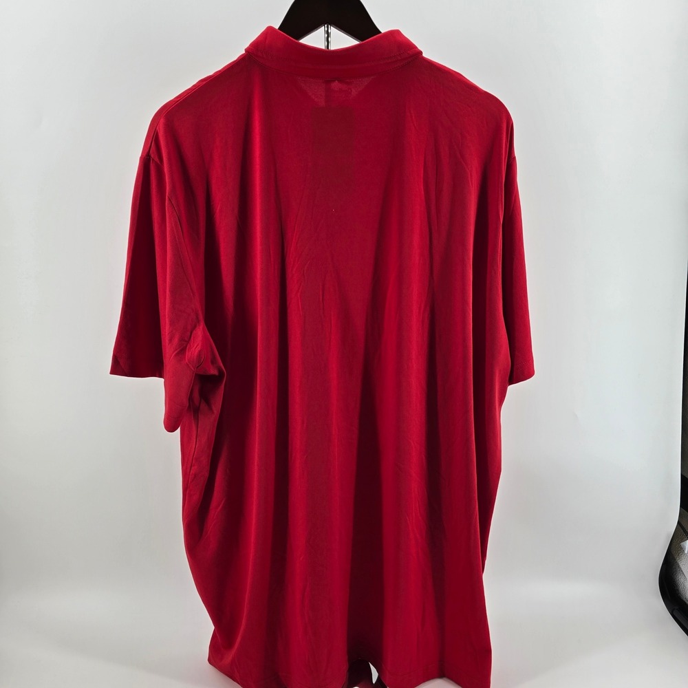 Captivating Polo Shirt Mens Wisconsin Badgers Embroidered Striped Red 2XL NWT - Picture 3 of 9